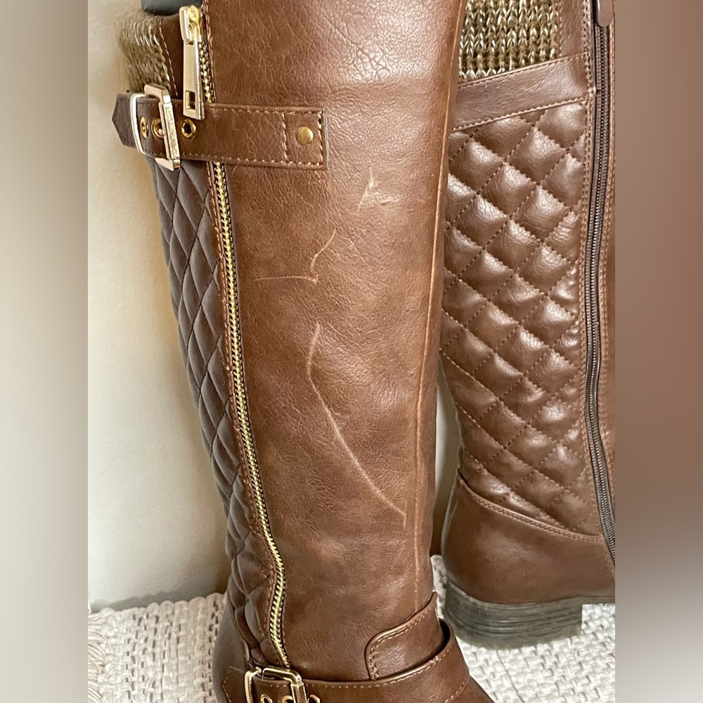 Womens Tall Brown Boots, 7.5 - Picture 3 of 8